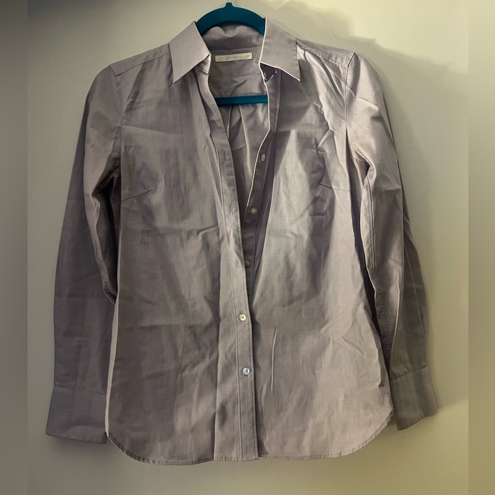 Uniqlo Women's Gray Button Down Shirt